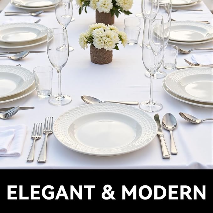 49-Piece Silverware Set with Organizer, Stainless Steel Kitchen Utensils Set for 8, Cutlery Flatware Set with Steak Knives Fork Spoon for Home Kitchen Tableware, Dishwasher Safe