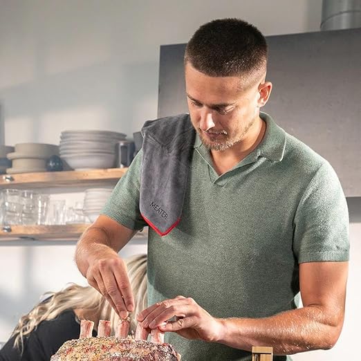 MEATER Plus Bundle: Smart Digital Wireless Meat Thermometer with Microfiber Kitchen Towel & Bar Blade Opener | Grilling, Smoking, Roasting, Baking, & BBQ | Limited Edition Brown Sugar Color