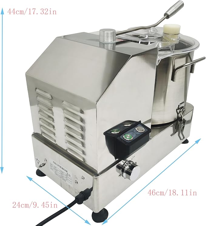 TECHTONGDA 9L Food Processor & Vegetable Chopper, Commercial Meat Grinder, Stainless Steel Electric Chopper, Adjustable Speed Meat Mincer, Multi-Function for Chopping Vegetables, Meat, Grains, Nuts