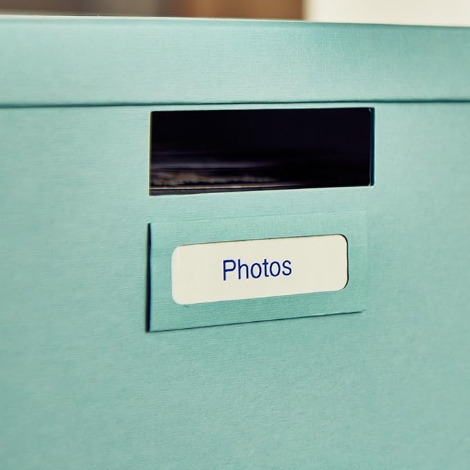 Brother Genuine P-touch, TZe-233CS, 0.47” x 26.2’, Blue on White Laminated Label Tape