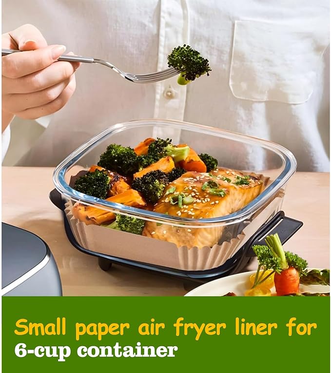Air Fryer Liners for Ninja Crispi Air Fryer, Ninja Crispi Accessories for Ninja Crispy, 150Pcs Ninja Glass Air Fryer Liners, Crispi Air Fryer Parchment Paper Liners, Ninja Kitchen Appliances