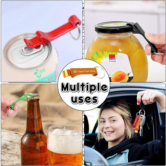 10PCS Personalized Bottle Opener Keychain Bulk Custom Beer Bottle Opener with Logo Text Engraved Wedding Bottle Opener Favors Customized Gifts for Guests Baby Shower Birthday Party-Silver