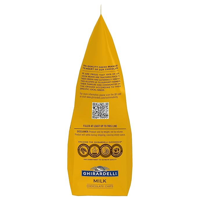 Ghirardelli Chocolate Company Milk Chocolate Chips 800 per lb, 5lb. Bag (Pack of 1)