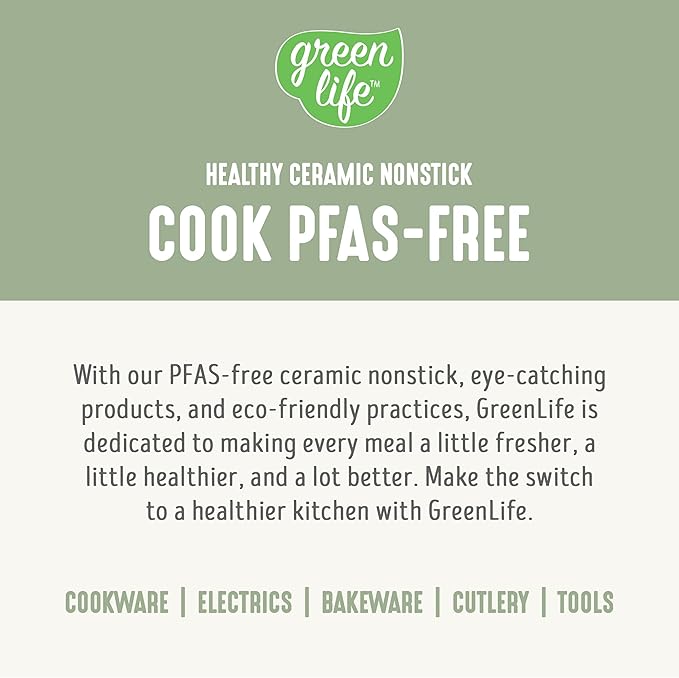 GreenLife Electric Rice Cooker, 3-Cups Uncooked/6-Cups Cooked, Removable PFAS-Free Nonstick Pot, One-Switch Design, Auto Keep Warm, Small Space Saving, Rice Paddle, Soup, Grains, Oatmeal, 1.5 QT, Green