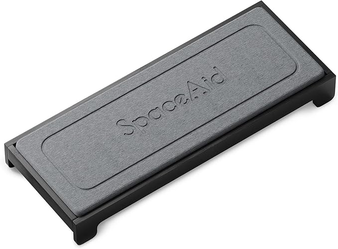 SpaceAid DryingNeat Sink Organizer, Instant Dry Sink Caddy Organizers, Kitchen Sponge Soap Holder Dispenser, Countertop Fast Drying Counter Tray Rack (Bamboo Rack, Black)