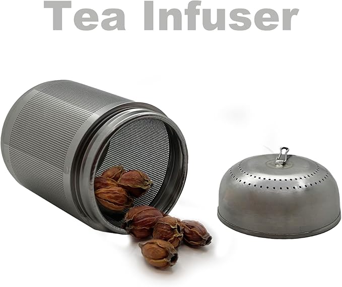 2 Pcs Tea Infuser for Loose Leaf & Fruit Infuser Insert – Extra Fine Mesh Strainer, 316 Stainless Steel with Screw-Top Lid, Reusable Filter for Herbs, Lemon, Cucumber, Coffee & Spices