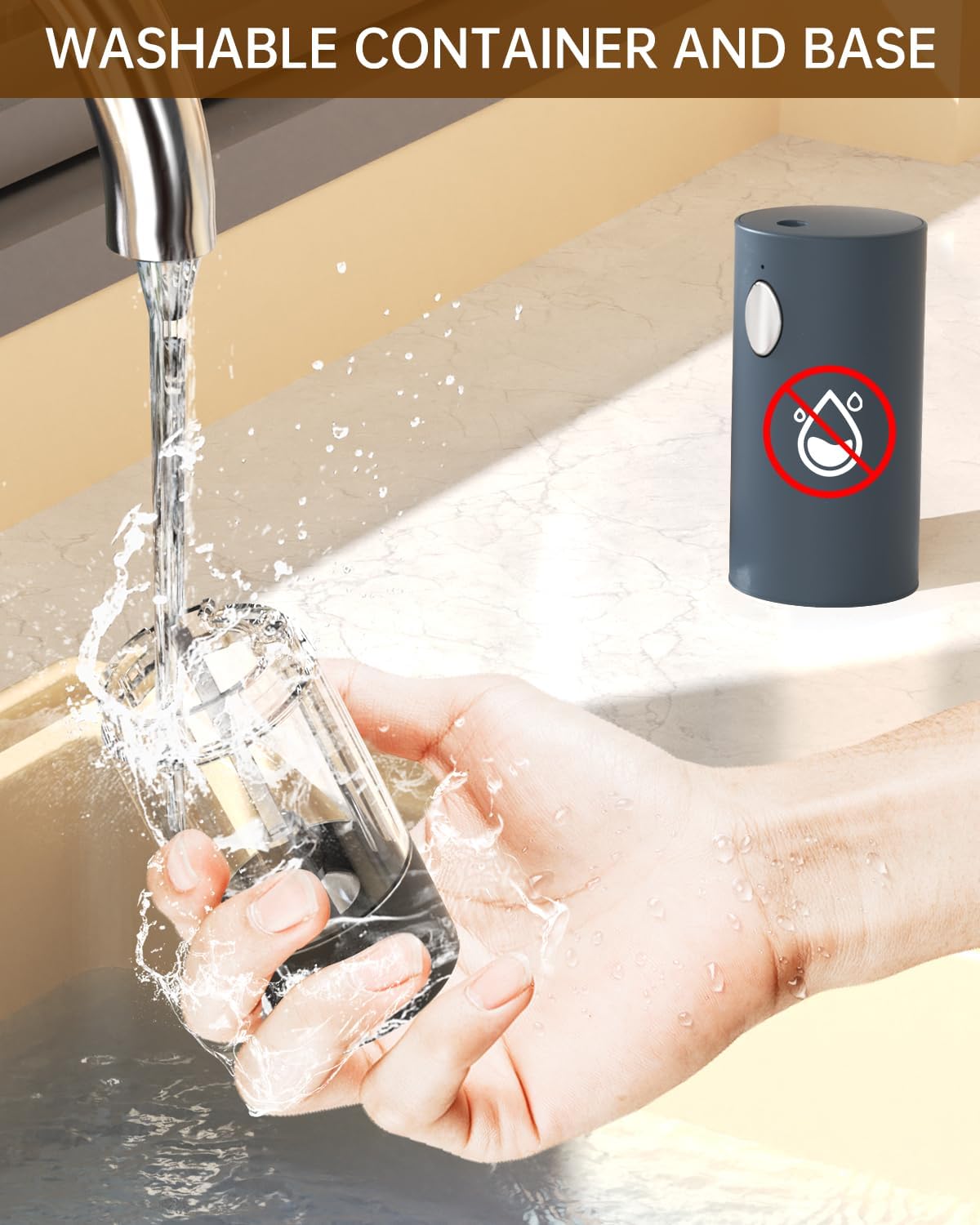 CIRCLE JOY Electric Salt and Pepper Grinder Set Rechargeable Salt and Pepper Mills with Storage Base, Adjustable Coarseness and LED White Light, Washable 95ml Container, Blue