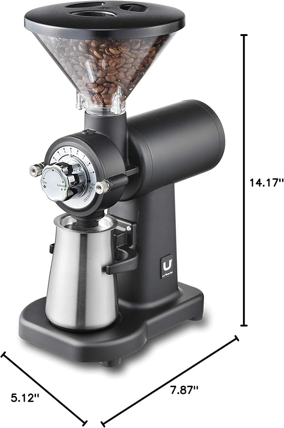 Urbanic 070s Electric Coffee Grinder (110~220v) / flat Titanium burr 60mm / 20 steps can be set (Black) / (Made in Korea)