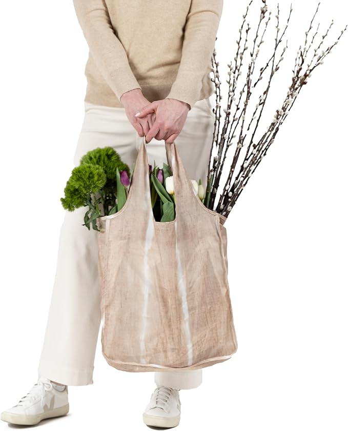 Reusable Grocery Bag - Stylish Shopping Bag for Groceries - Foldable Tote Bag - Medium Size