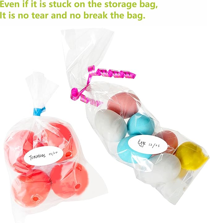 500 Removable Freezer Pantry Labels, Waterproof Tear Resistant Removable No Residue, for Food Containers Jars Kitchen Restaurant Storage Organization