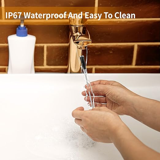 WiFi Bluetooth Wireless Meat Thermometer Unlimited Range, Check Temp Anywhere,7 NIST Certified Sensors with Ambient Temp, Monitor for BBQ, Grill, Oven, Smoker, Air Fryer (Black)