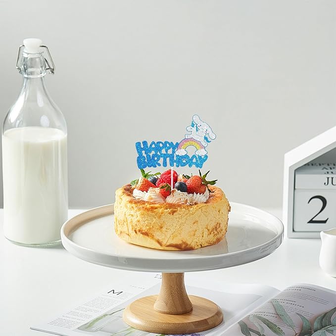 Cute Cake Decorations, Cake Topper, Cartoon Birthday Party Decorations (Blue)