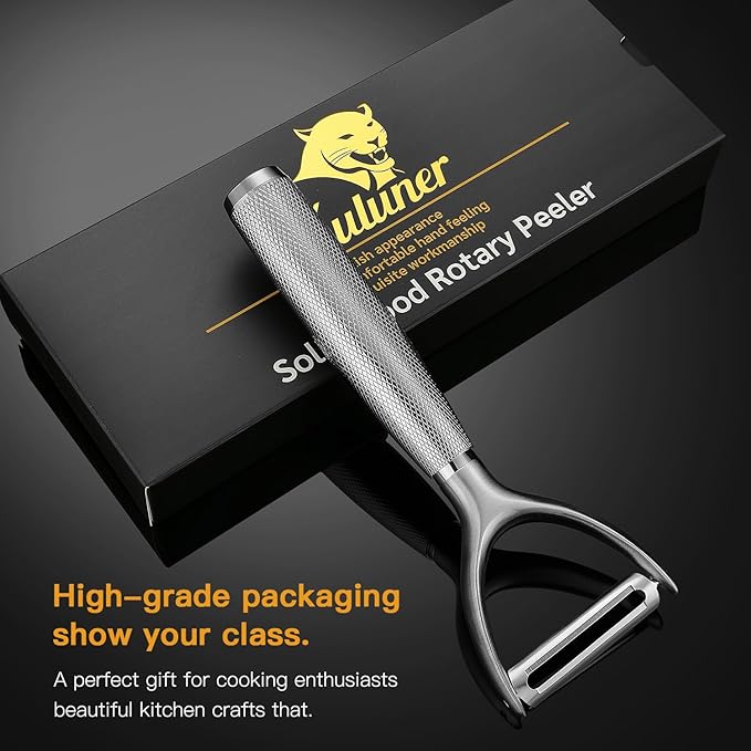 Y-Type Vegetable Peeler, Silver Chrome Finish, 304 Stainless Steel Blade, Ultra Sharp Potato Peeler for Apples, Carrots, Heavy Duty Kitchen Peeler