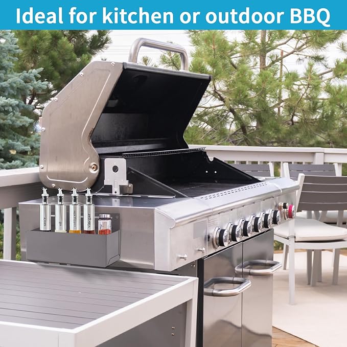 Magnetic Aerosol Spray Can Holder, Magnet Toolbox Bottle Holder, Tool Box Storage Rack for Garage and Home, Craft Workspace, Mechanic Paint Bottle Can Organizer, Silver, 3"x8.3"