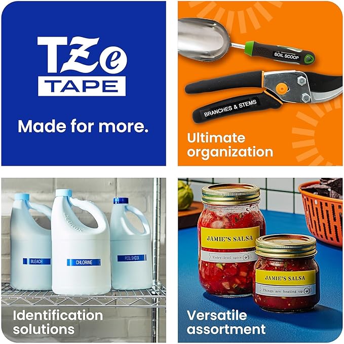 Brother Genuine P-Touch TZe-2212PK ~1" (24mm) Laminated Label Tape for use with Compatible Brother Label Makers