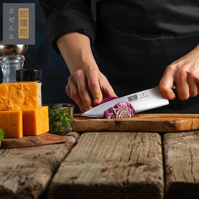 Kitchen Knife in Japanese High Carbon Steel, Professional High-Class Chef's Knife 8 inch, Non-slip Ultra Sharp Cooking Knives with Ergonomic Handle