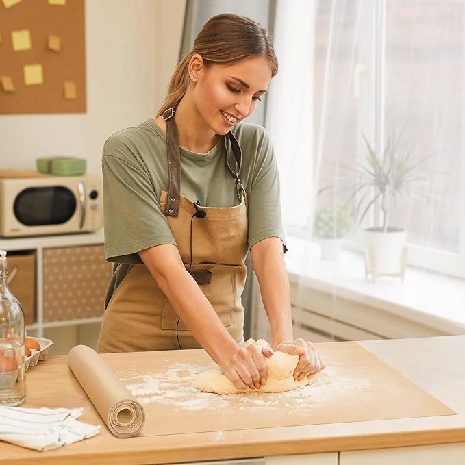 Silicone Baking Mat Roll- Non Stick Best German SIlicone- Heat Resistant Silicone Pastry Mat for Dough Rolling, Non-slip Countertop Protector Mat, Freeze Dryer Mat for Making Cookie Pie Bread Pizza