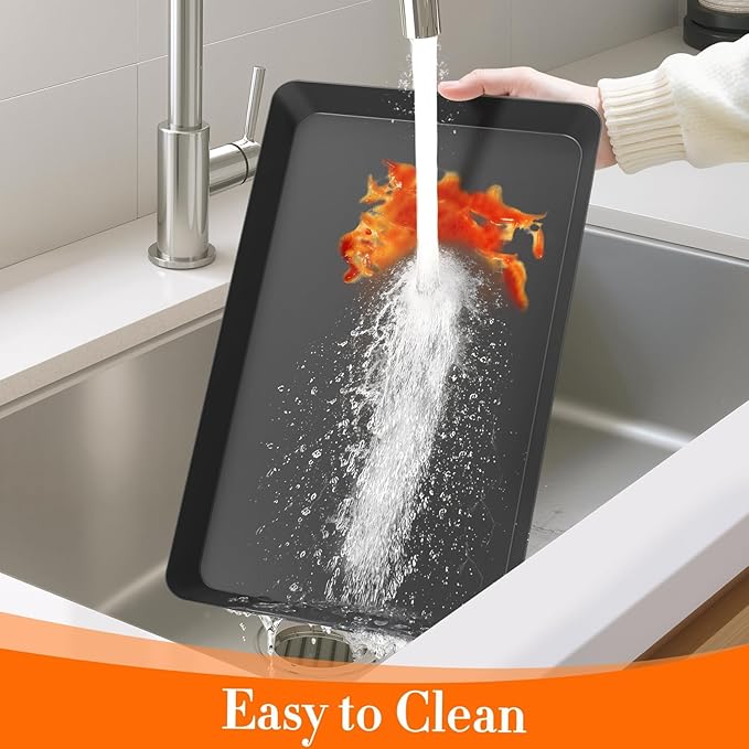 WOWBOX 8 pcs Serving Tray for Entertaining, Serving Platters for Snacks, Fruit, Cookies, Dessert, Reusable Plastic Trays for Serving Food and Pantry Organization in Kitchen & for Parties, (Black)