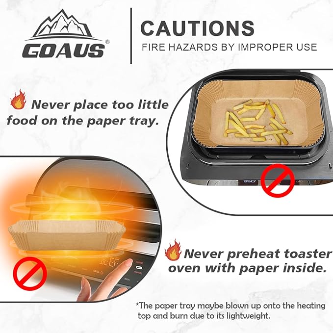 GOAUS Parchment Paper Liners 150 Pcs for Ninja Foodi Smart XL, Air Fryer Liners Disposable Rectangle Accessories Fit Ninja Grill FG551/DG551/IG651