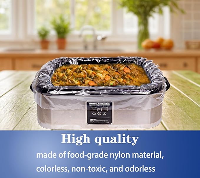 Electric Roaster Liners 34x18 Inch, 20 Pack Disposable Roaster Liners Fits 16-22 Qt Roasters, Heat-Resistant Roasting Oven Cooking Bags for Easy Cleanup