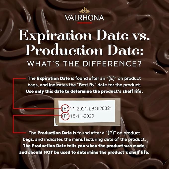 Valrhona Premium Baking Chocolate Discs (Feves), Dark Chocolate MANJARI 64% Cacao Single Origin, and Creamy Blonde Chocolate DULCEY 35% with Caramel Cookie Flavor Notes, for Cookies, Cakes, and more
