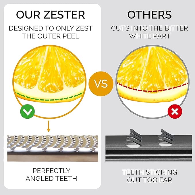 Premium Kitchen Lemon and Parmesan Cheese Zester-Versatile Spiralizer for Fruits, Vegetables, Garlic, and Citrus Finest Food Shredder and Peeler - Essential Zesting Tool for Culinary Enthusiasts