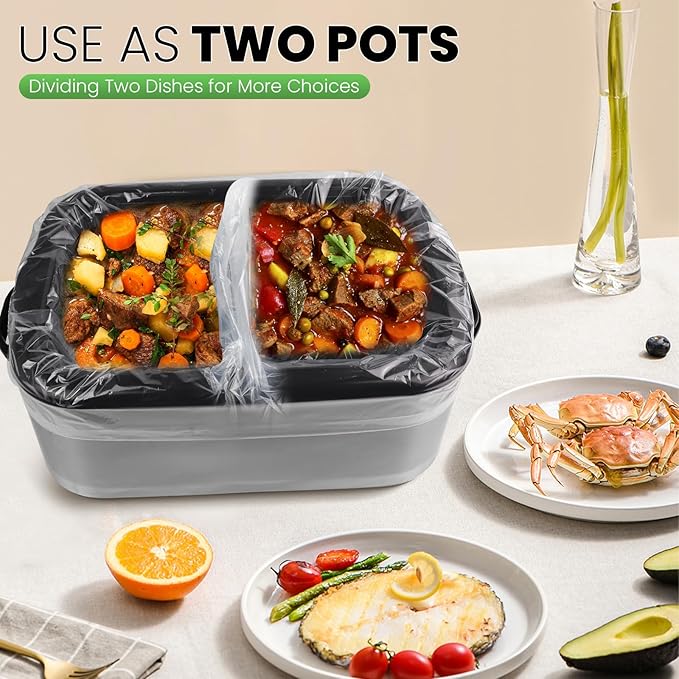 CAREGY Electric Roaster Liners 34 x 18 Inch 15 Counts Disposable Roaster Liners Fits 16, 18, 22 Quarts Roasters, Roasting Oven Liners Cooking Bags for Immediate Cleanup