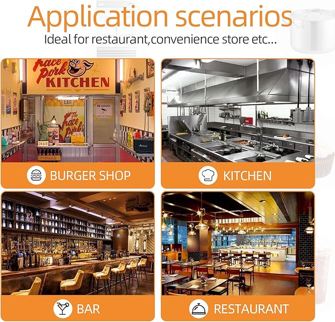 Commercial Gas Floor Fryer with 2 Baskets, 150000 BTU Propane Fryer - Only Commercial Use, 5 Heating Tubes, 80 lb Capacity Deep Fryer for Restaurants, Fast Food, Food Trucks