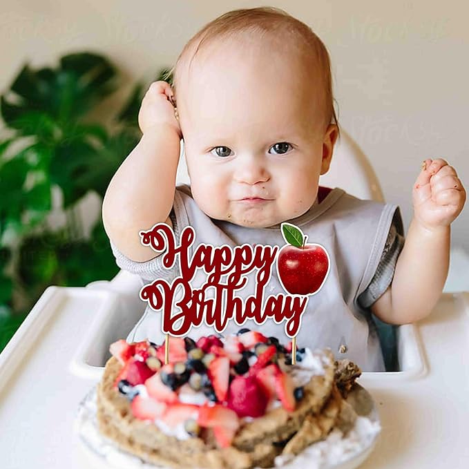 Seyal® Apple Happy Birthday Cake Topper
