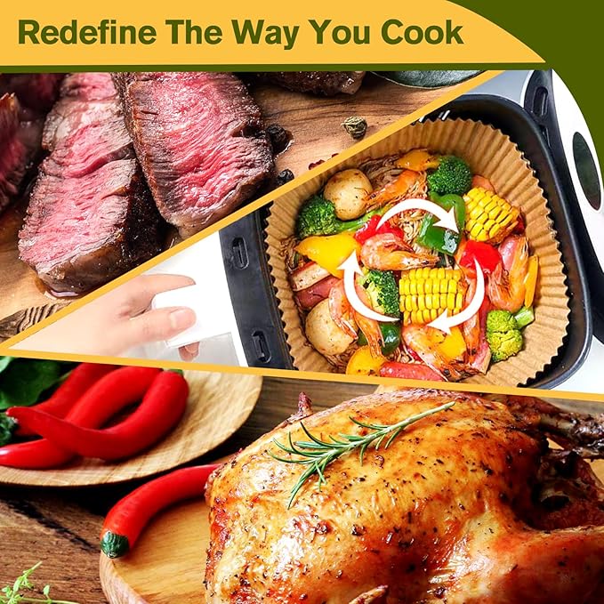 Small Air Fryer Liners for Cosori 2.1qt Air Fryer, Mini Air Fryer Liners Disposable 2 2.1 2.6 3QT, 5.5 Inch Air Fryer Liners