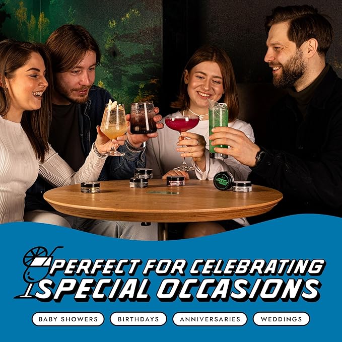 MONÉGASQUE Ocean Blue Edible Glitter for Drinks 10g – Blue Edible Glitter for Cakes & Beverage - Champagne & Halloween Cocktail Drink Shimmer Flakes - Food Decorating & Cake Decorations Spray