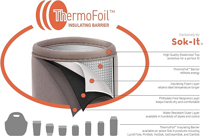 Sok It IceCreamSok Insulated Neoprene Cover (Let It Snow, Tapered Ice Cream Pints)