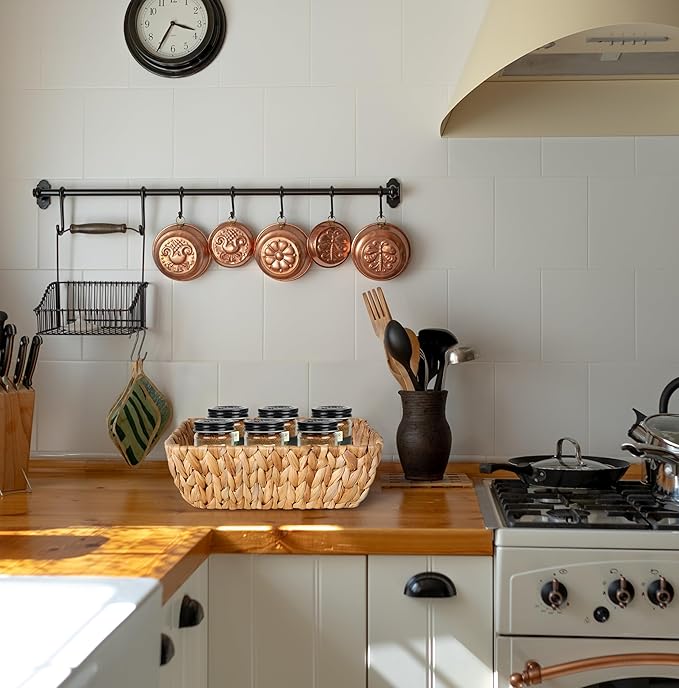 Small Wicker Baskets for Organizing 2 Pack, Hand Woven Baskets for Storage, Towels and Toilet Paper Organization, Woven Gift Basket,Countertop Baskets Set for Organizing