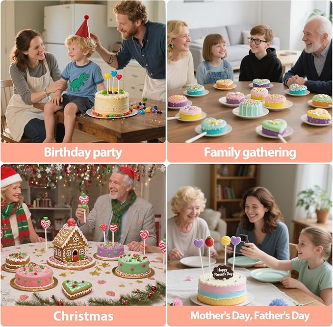 Cake Pop Mold Kit, 2 Pack Cake Pop Cutter and Pusher with 50pcs Cake Pop Sticks, 50pcs Cake Pop Bags, 50pcs Twist Ties, Cake Pop Maker for Cakepops, Lollipop, Candies, Chocolates and Cookies