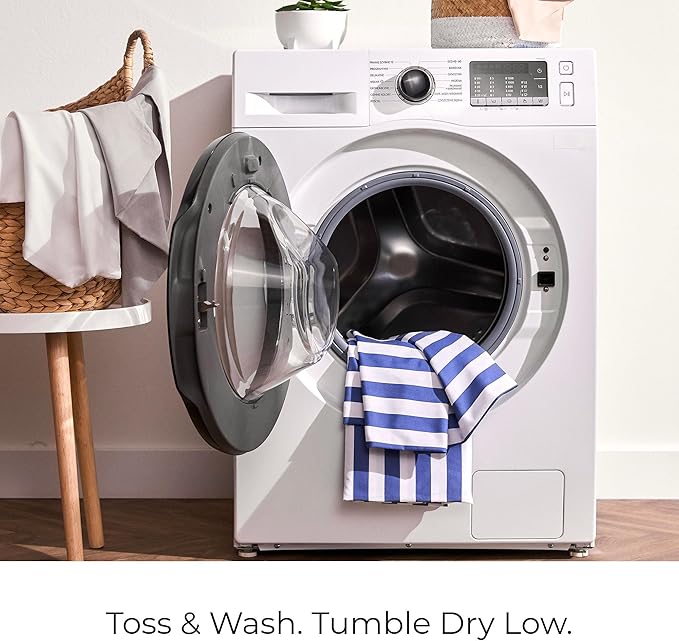 Mellanni Full Sheets Set - 4 PC Iconic Collection Bedding - Hotel Luxury, Extra Soft, Cooling Bed Sheets - Wrinkle, Fade, Stain Resistant (Full, Oxford Stripe Blue Nova)