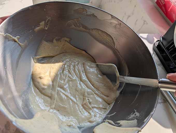 Silicone Spatula with Ergonomic Tube Handle - 18/10 Stainless Steel, Non-Stick, 428°F Heat-Resistant Scraper for Mixing, Baking & Cooking - BPA-Free, Dishwasher Safe