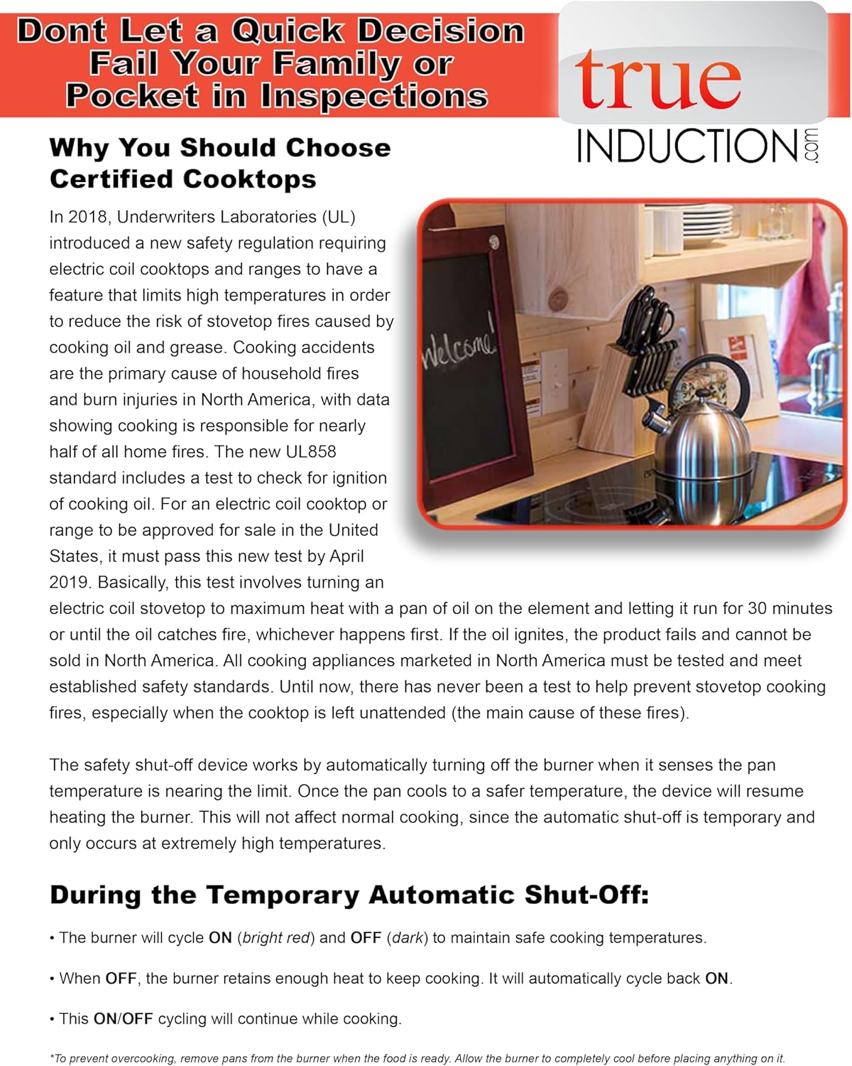 TI-2B 23 inch Built-In Dual Burner Induction Glass-Ceramic Cooktop, 1750W, UL858 Certified