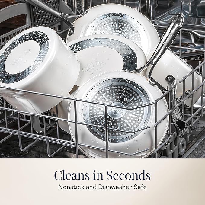 GOTHAM STEEL 20 Pc Ceramic Cookware Set Nonstick, Ceramic Pots and Pans Set Non Stick for Kitchen with Bakeware, Cooking Utensils & Steamer, Non Toxic PFOA PFOS Free, Oven & Dishwasher Safe