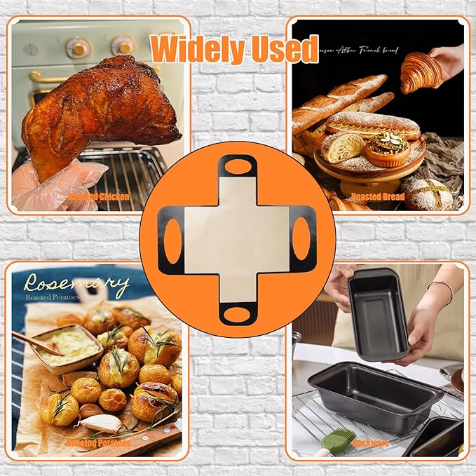 2Pcs Reusable Silicone Bread Loaf Pan Liner, Food-Grade Silicone Bread Sling, Sourdough Bread Baking Mat, Loaf Pan Lifters, Non-Stick&Easy Clean Dough Transfer Tool, Fits 9x5 or 1.5lb Loaf Pans,Black