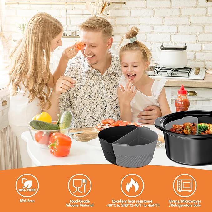 7-Quart Oval Slow Cooker Electric with Nonstick Removable Pot, 3 Temp Settings, Programmable, Dishwasher Safe