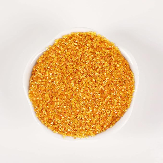 Kasvan Gold Sanding Sugar Sprinkles - Edible Sugar Crystals, Baking Cake Decorations, Ice Cream Toppings cupcake Decorating, Wedding Party Chirstmas Supplies, 85g/3.2oz