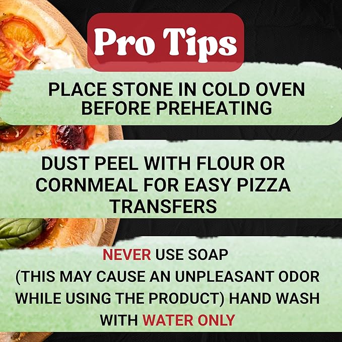 Large 20 inch Baking Stone for Oven, with Silicone Mat and Dough Tool - Pizza Stone for Grill - Rectangular Pizza Oven Stone - Bread Baking Stone - Thick Heavy Duty Stone 20" x 13.5" x 0.6"