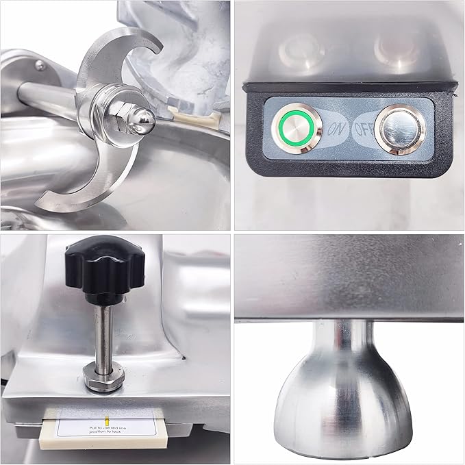 INTSUPERMAI Commercial Electric Multi Function Chopper Food Shredder Processor 5.5L Multifunction Meat Bowl Cutter Mixer with 304 SS Blade for Meat Vegetable Cutter Chopper Machine 110V 550W 120kg/h