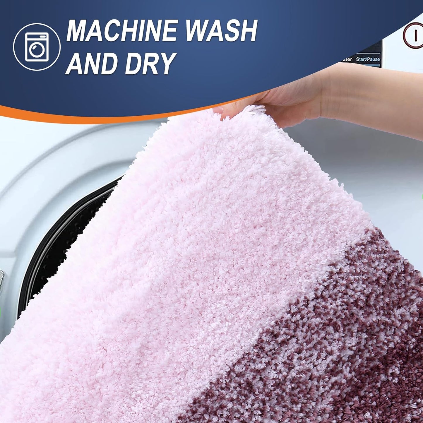 OLANLY Bathroom Rugs Mat 30x20, Extra Soft Absorbent Microfiber Bath Rugs, Rubber Backing, Quick Dry, Machine Washable Bath Mats for Bathroom Floor, Tub and Shower, Home Decor Accessories, Mauve