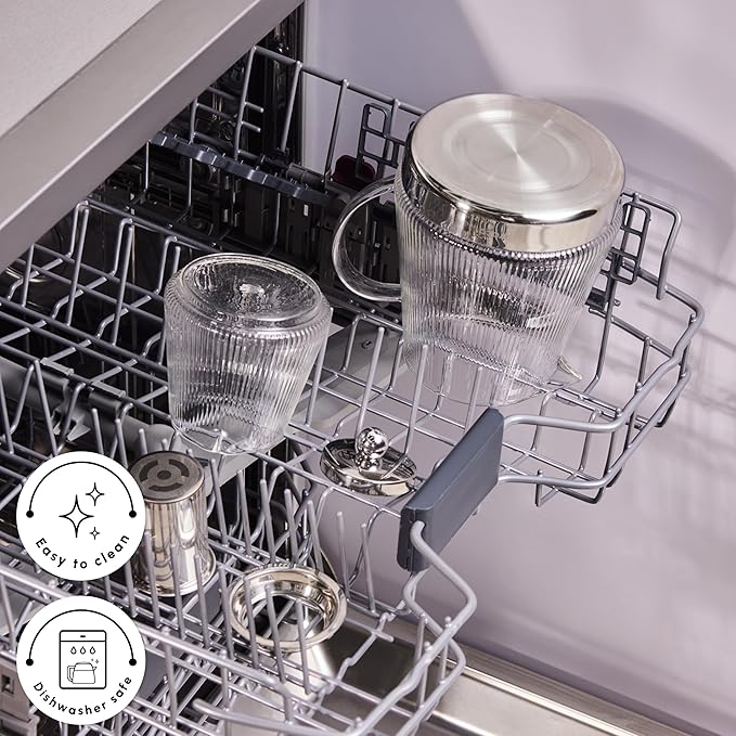 Karaca Keops Turkish Teapot with Infuser and Lid (450 ml Tea Pot & 1500 ml Induction Kettle) - Borosilicate Glass Teapot Set for Stovetops - Clear Tea Maker with 10-15 Cups Capacity