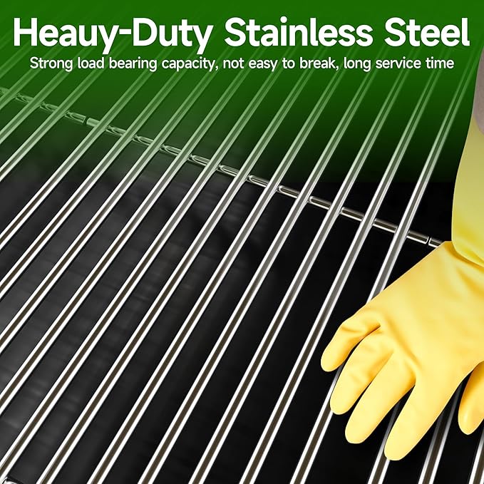 16 15/16" Grill Grates for Charbroil Advantage 4 Burner 463344116 463343015 463344015 463240015 463340516, Stainless Steel Cooking Grids Replacement Parts for Charbroil G460-0500-w1, G530-b700-w1