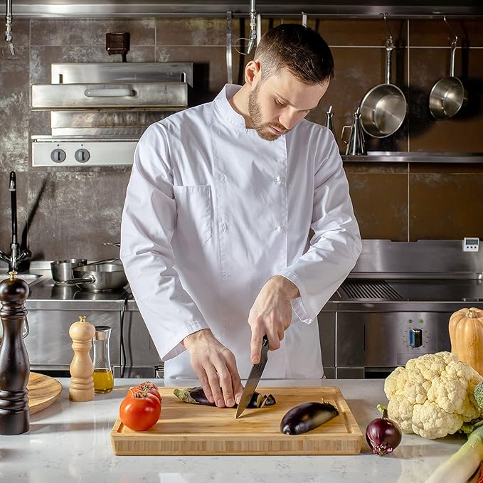 imarku Chef Knife - Pro Kitchen Knife 8 Inch Chef's Knives Japanese SUS440A Stainless Steel Sharp Paring Knife with Ergonomic Handle, Black Handle, Gifts for men and Women