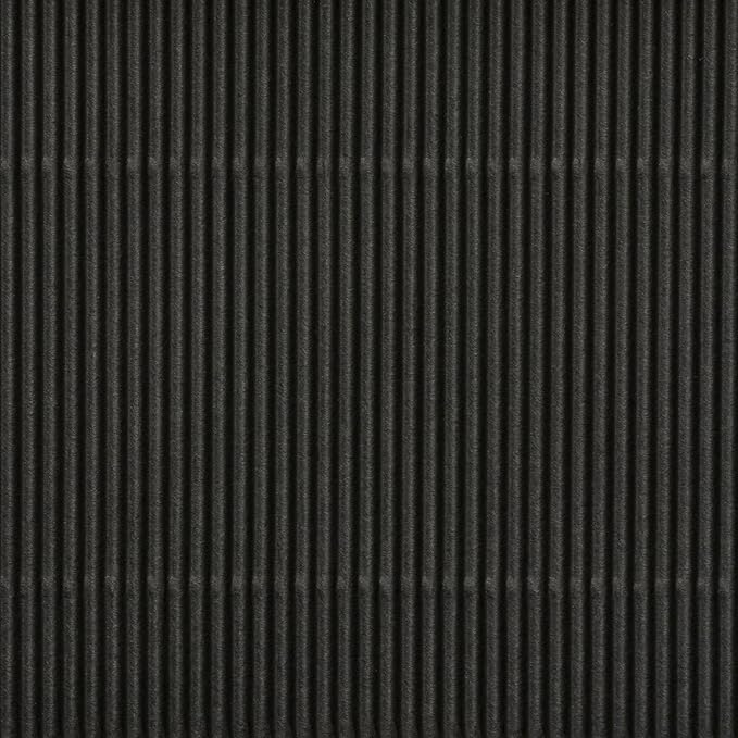 LA JOLIE MUSE Fluted Cardboard Storage Baskets with Leather-Like Lids, Paper Boxes Decorative Tray, Modern Basket Organizer Bins for Jewelry Shelve Bathroom Bedroom Organizing,Black, Set of 3