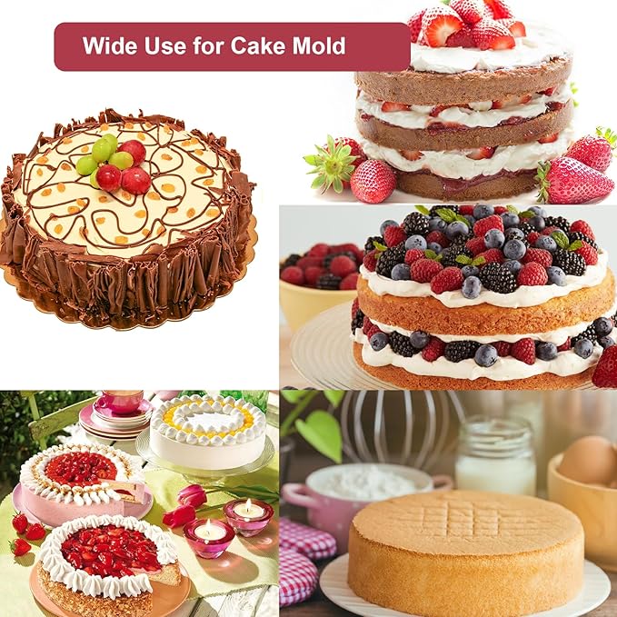 Nalchios 6 inch Silicone Round Cake Pans Set of 3, Non-stick Easy Releasing Mini Cake Pans, Flexible BPA Free Silicone Baking Mold Pans for Layer Cake, Mini Cake Pizza, Cheese Cake, Chocolate Cake