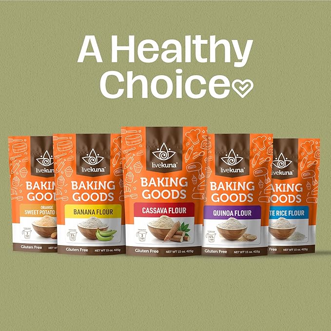 LiveKuna - White Rice Flour, Superfine White Rice Flour, Alternative for Brown Rice Flour, Thai Rice Flour, and Sweet Rice Flour